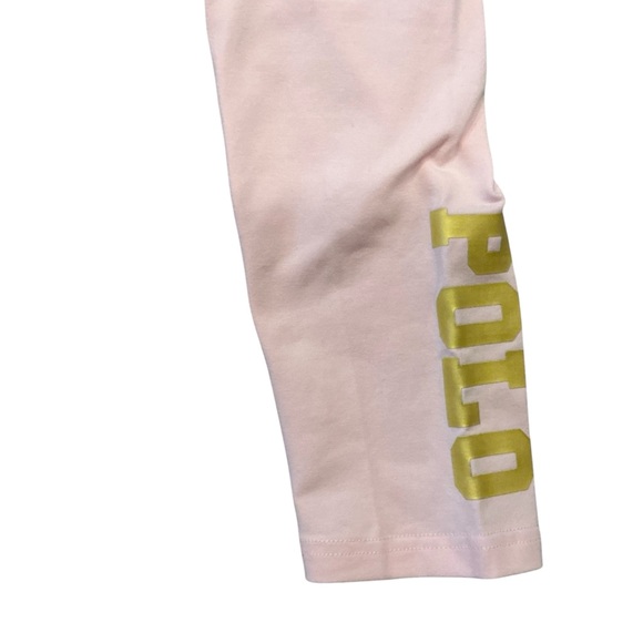 Polo Ralph Lauren girls size XL 16 pink metallic logo leggings - Picture 3 of 7